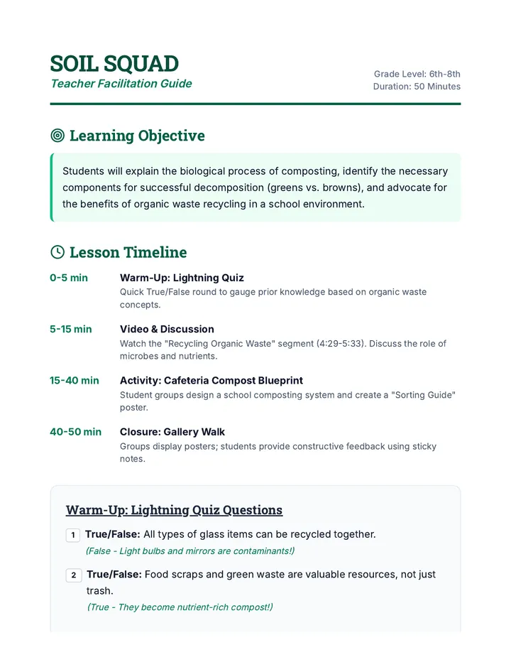 Soil Squad Teacher Guide