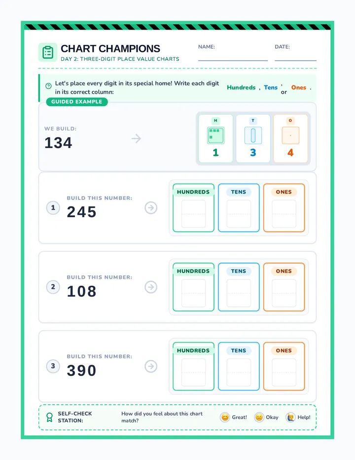 Chart Champions Worksheet