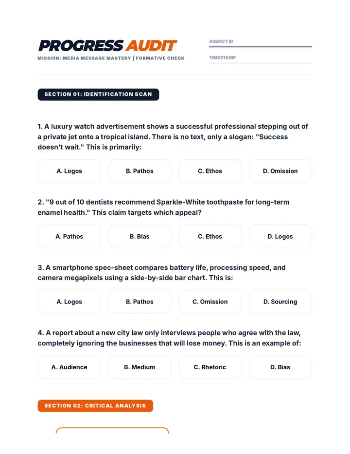 Media Mastery Formative Test