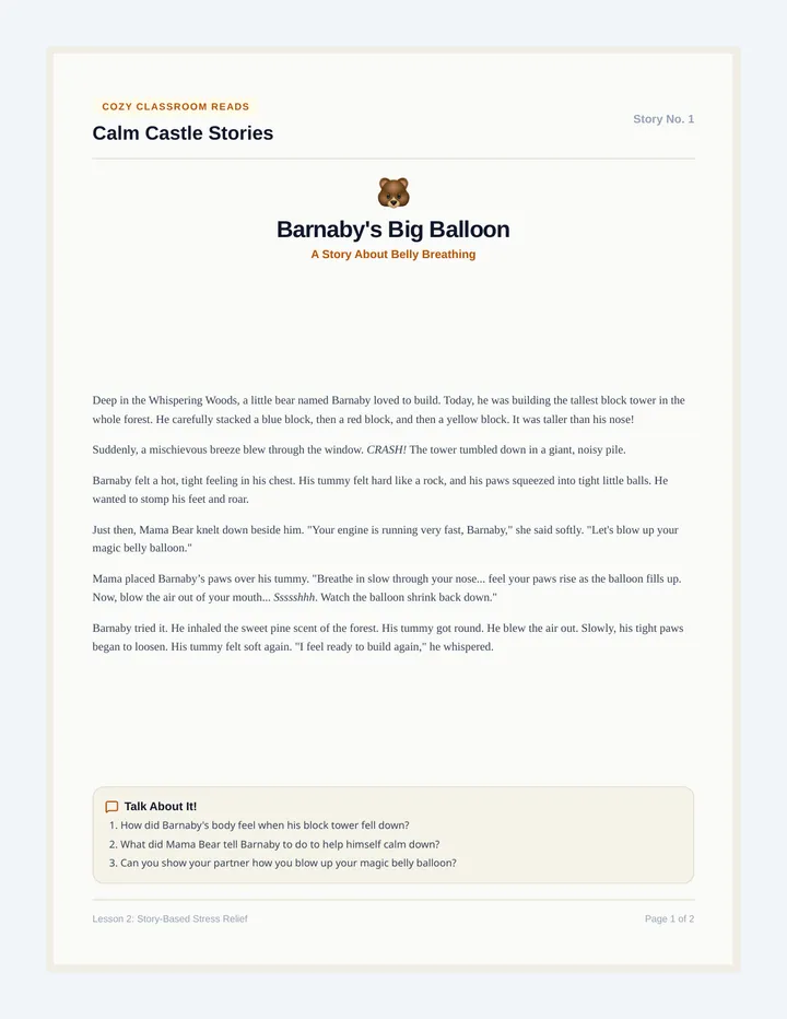 Calm Castle Stories Book