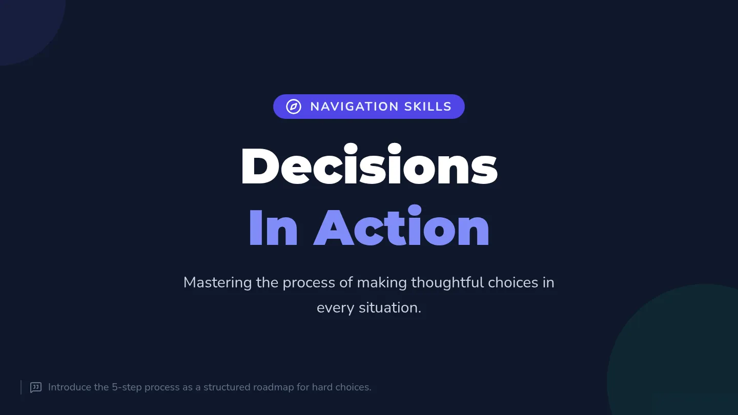Decisions in Action Slides