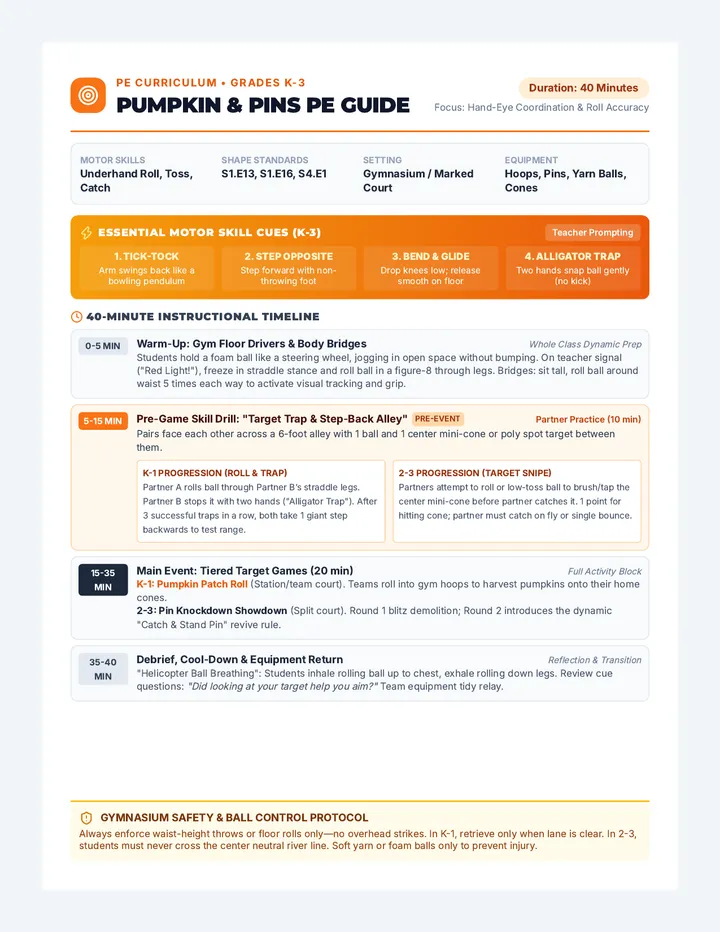 Pumpkin Pins Teacher Guide