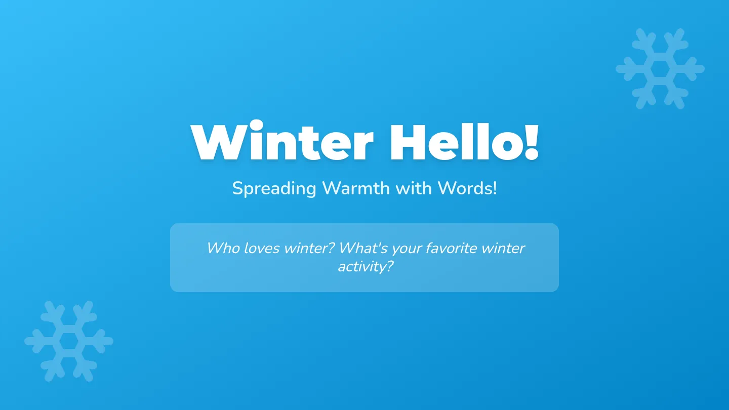 Winter Greetings Slide Deck
