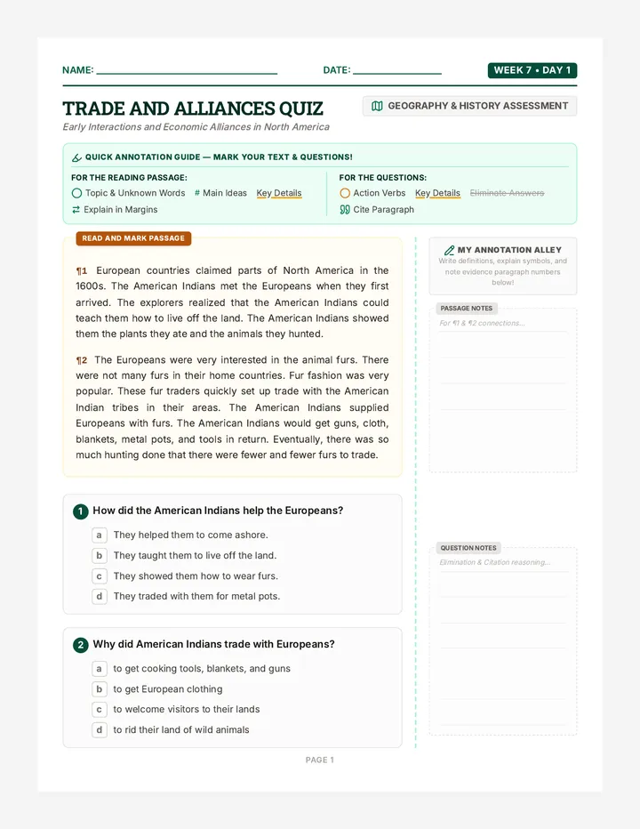 Trade Alliances Quiz