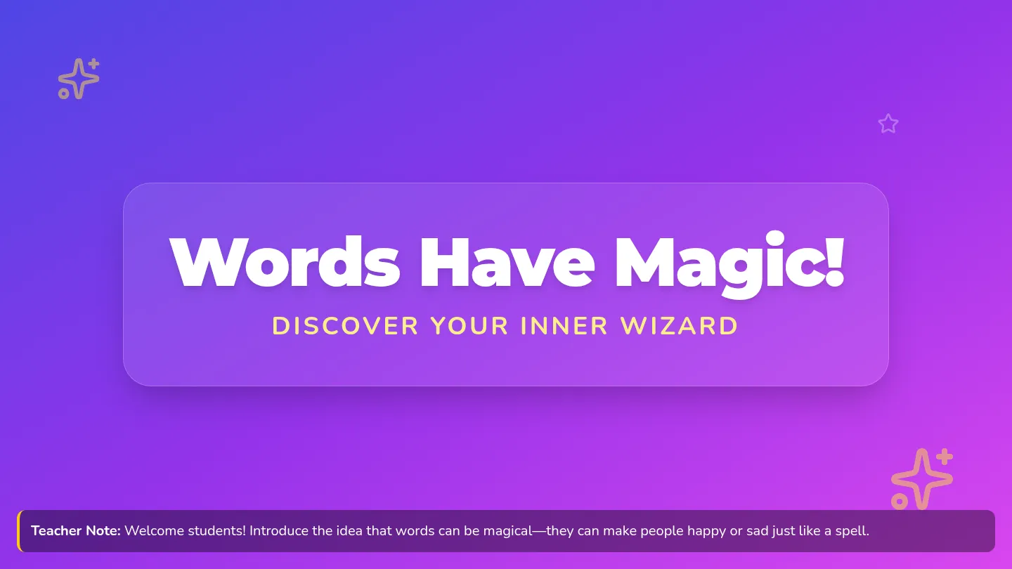 Words Have Magic Slides