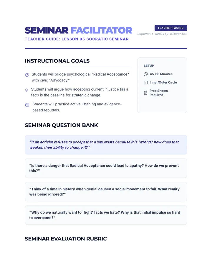 Advocacy Seminar Facilitator Guide