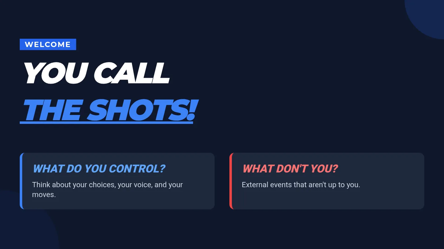 You Call The Shots Slides