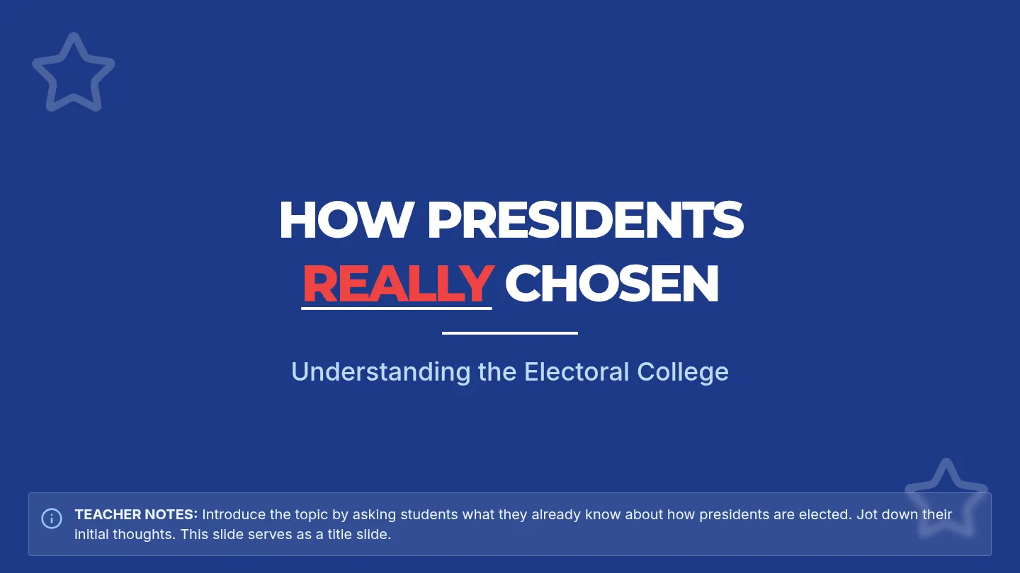 How Presidents Are Really Chosen Slides
