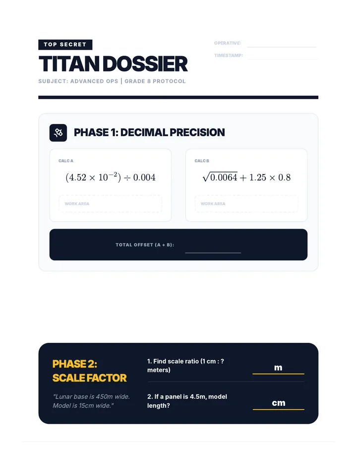Titan Dossier 8 Activity Packet