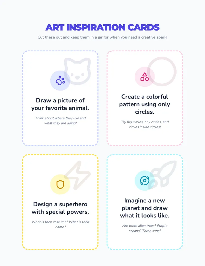 Art Inspiration Cards