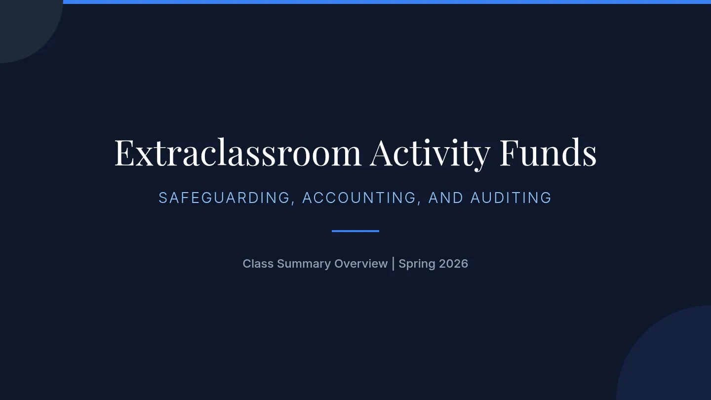 Activity Funds Slides