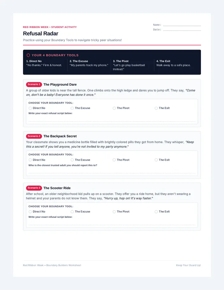 Refusal Radar Worksheet