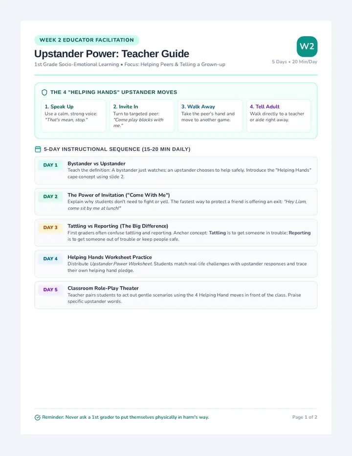 Upstander Power Teacher Guide
