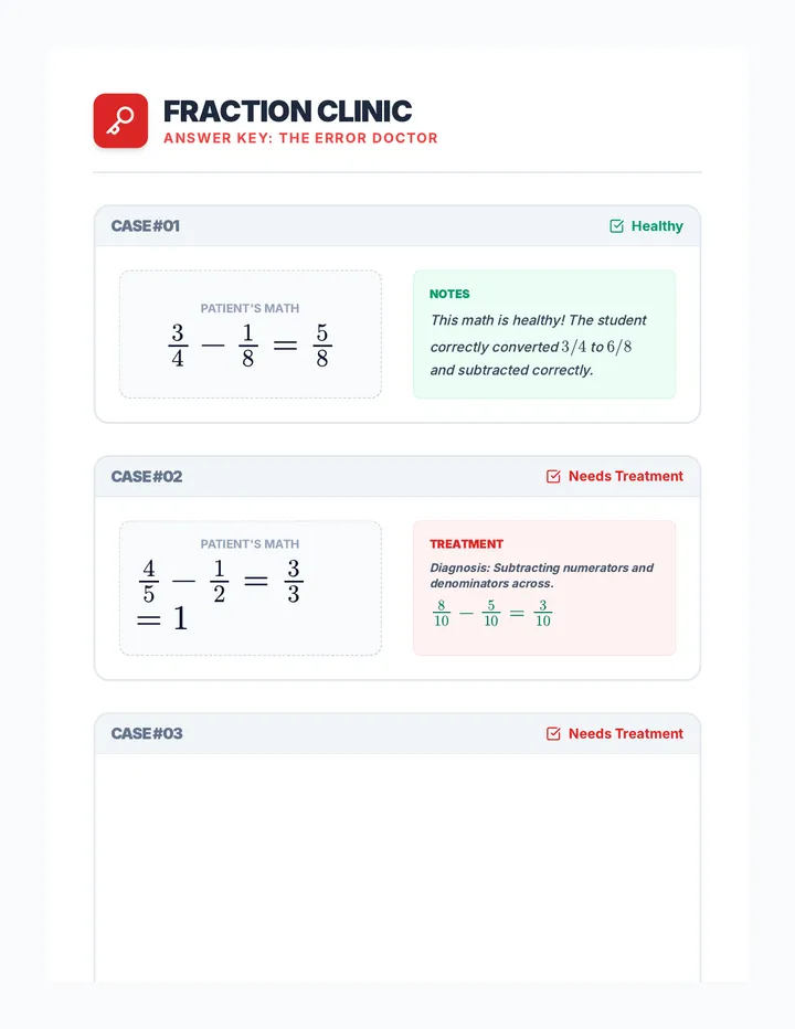 Error Doctor Answer Key
