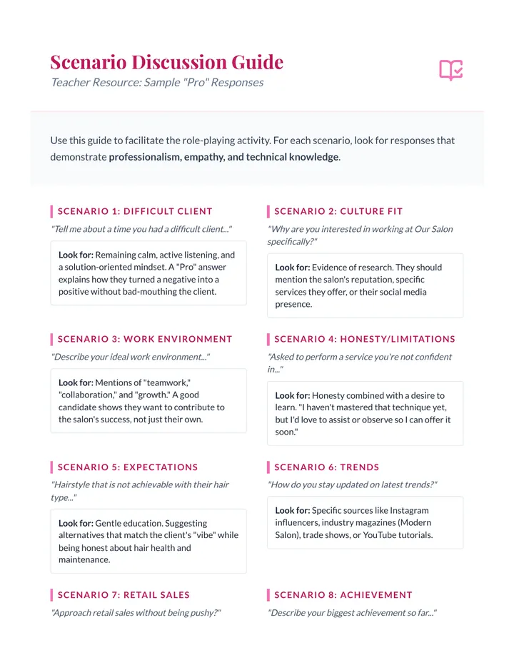 Interview Scenario Facilitator Guide