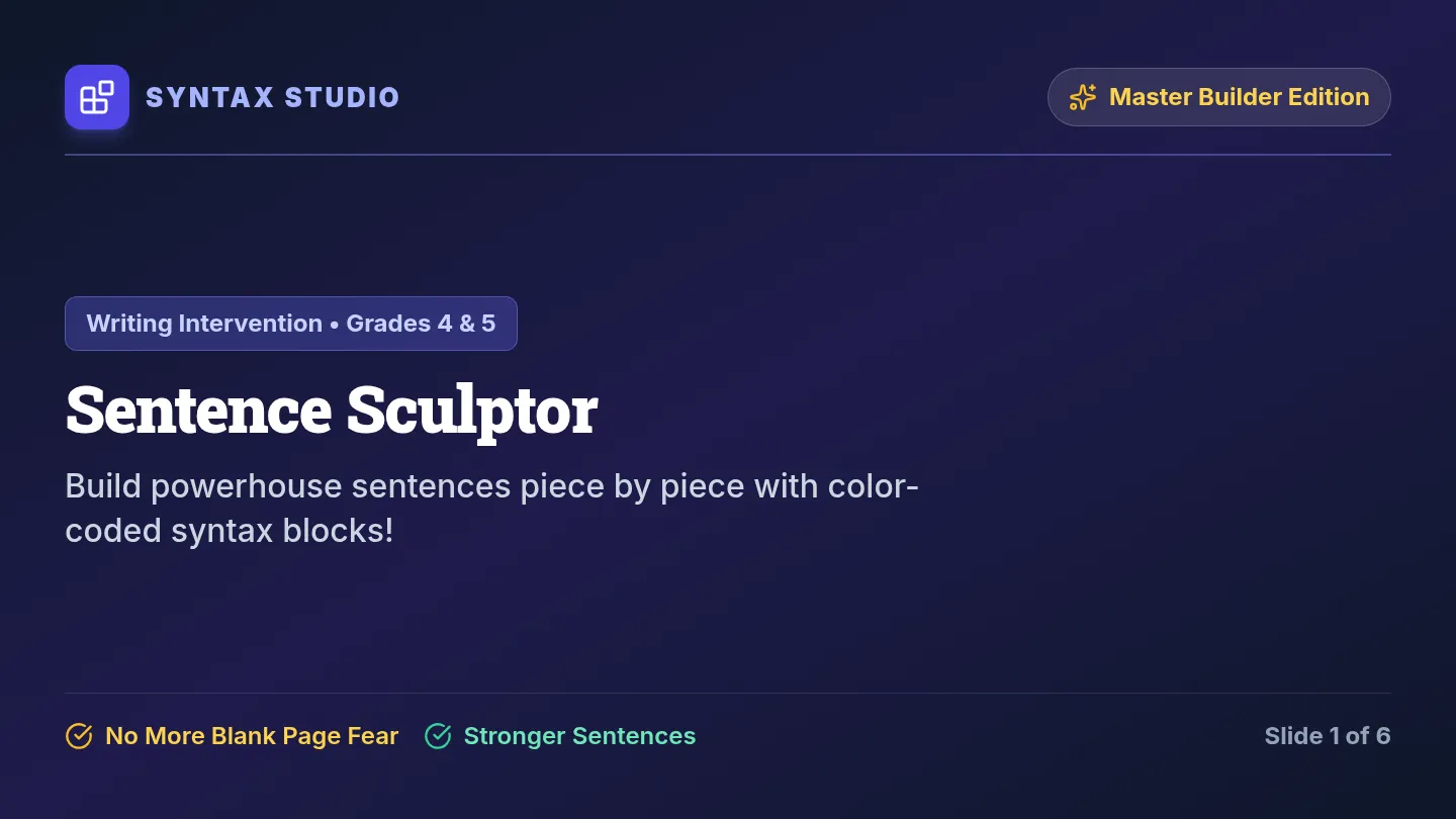 Sentence Sculptor Slides