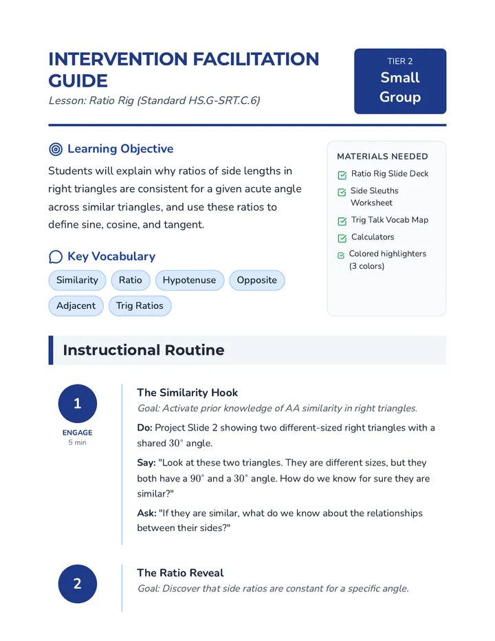 Ratio Rig Facilitation Guide
