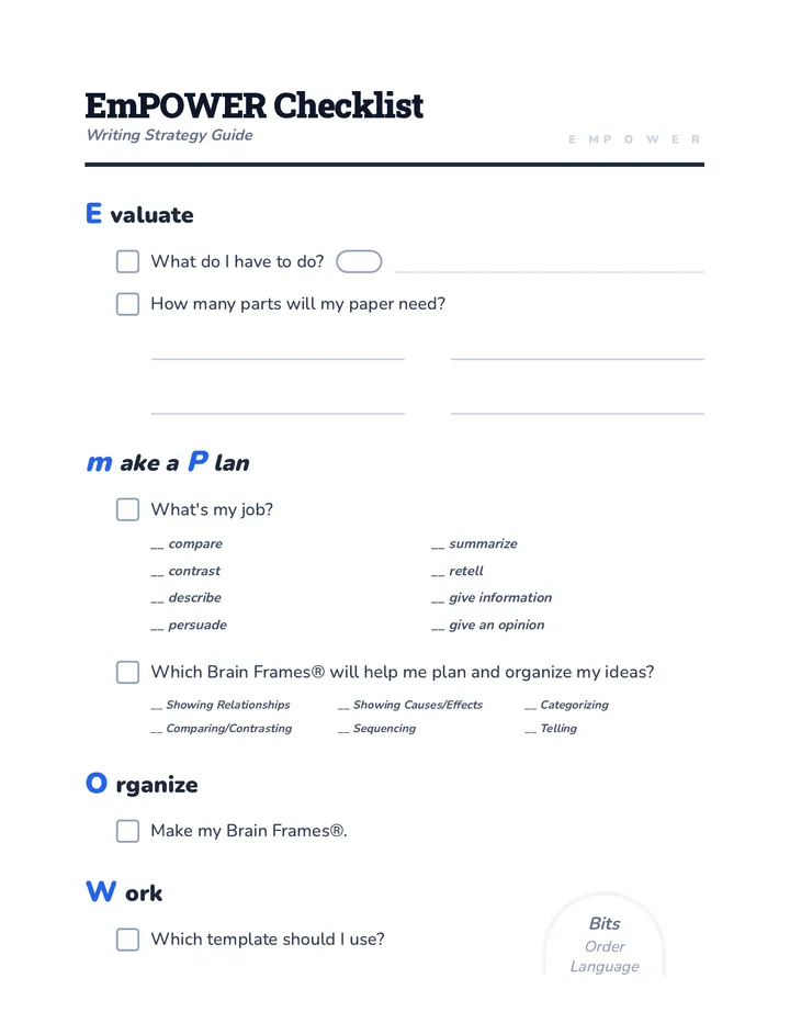EmPOWER Writing Checklist
