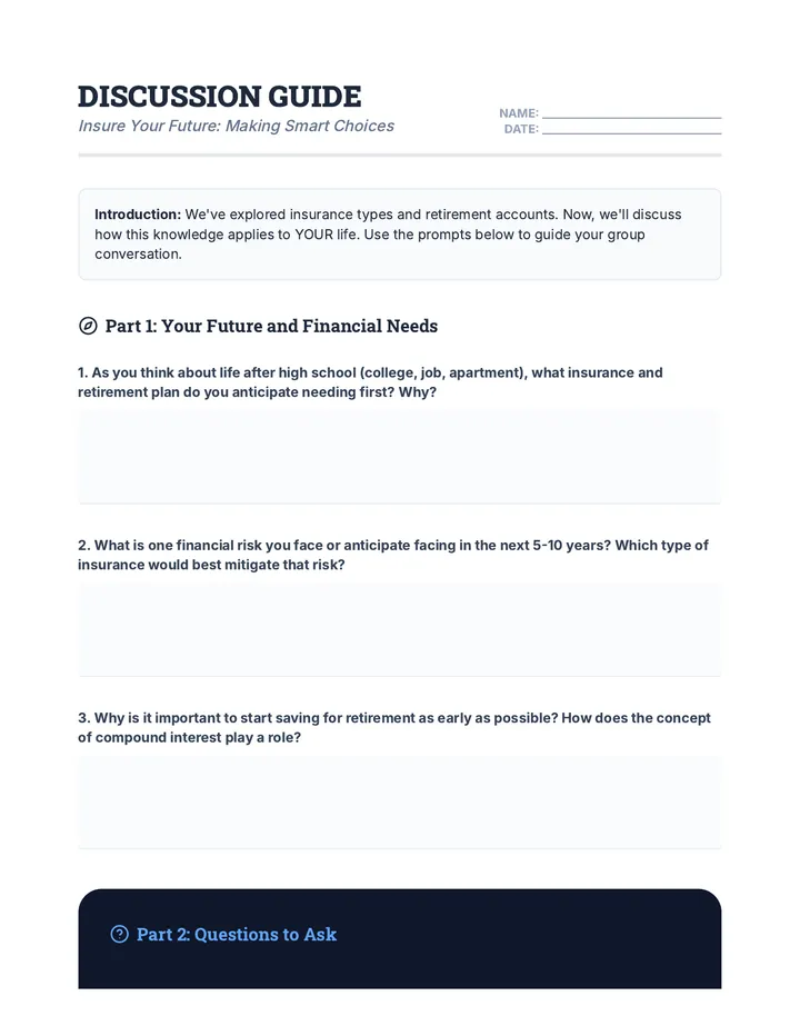 Insure Your Future Discussion Guide