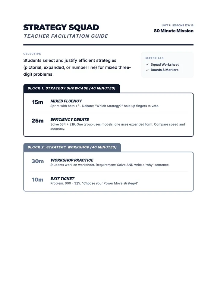Strategy Squad Teacher Guide