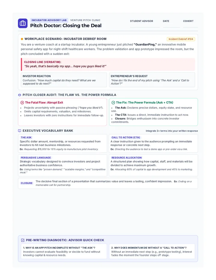 Pitch Doctor Worksheet