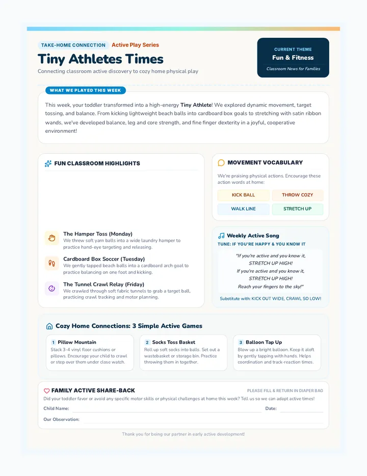 Tiny Athletes Parent Newsletter