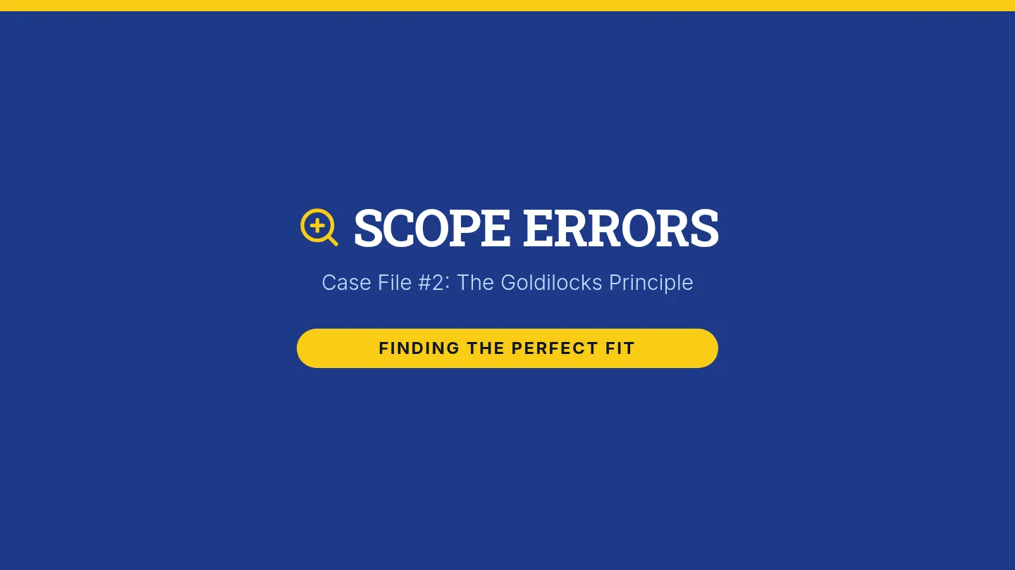 Scope Errors Slides