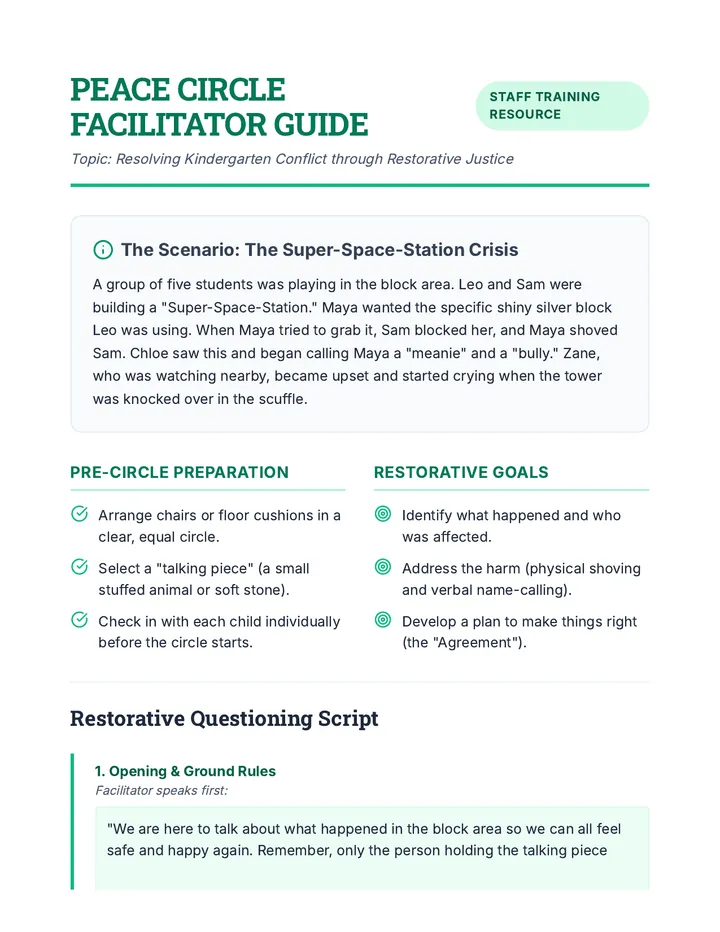 Peace Circle Facilitator Guide