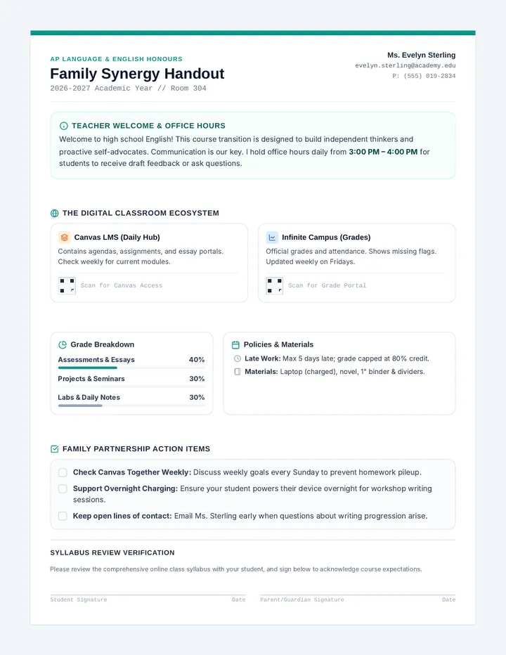 Family Portal Handout