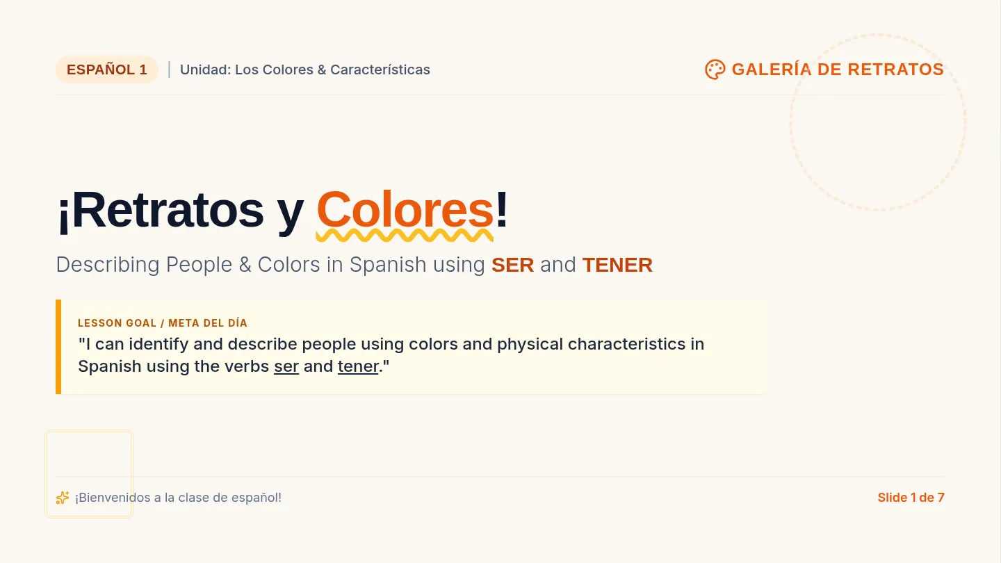 Retratos y Colores Slides