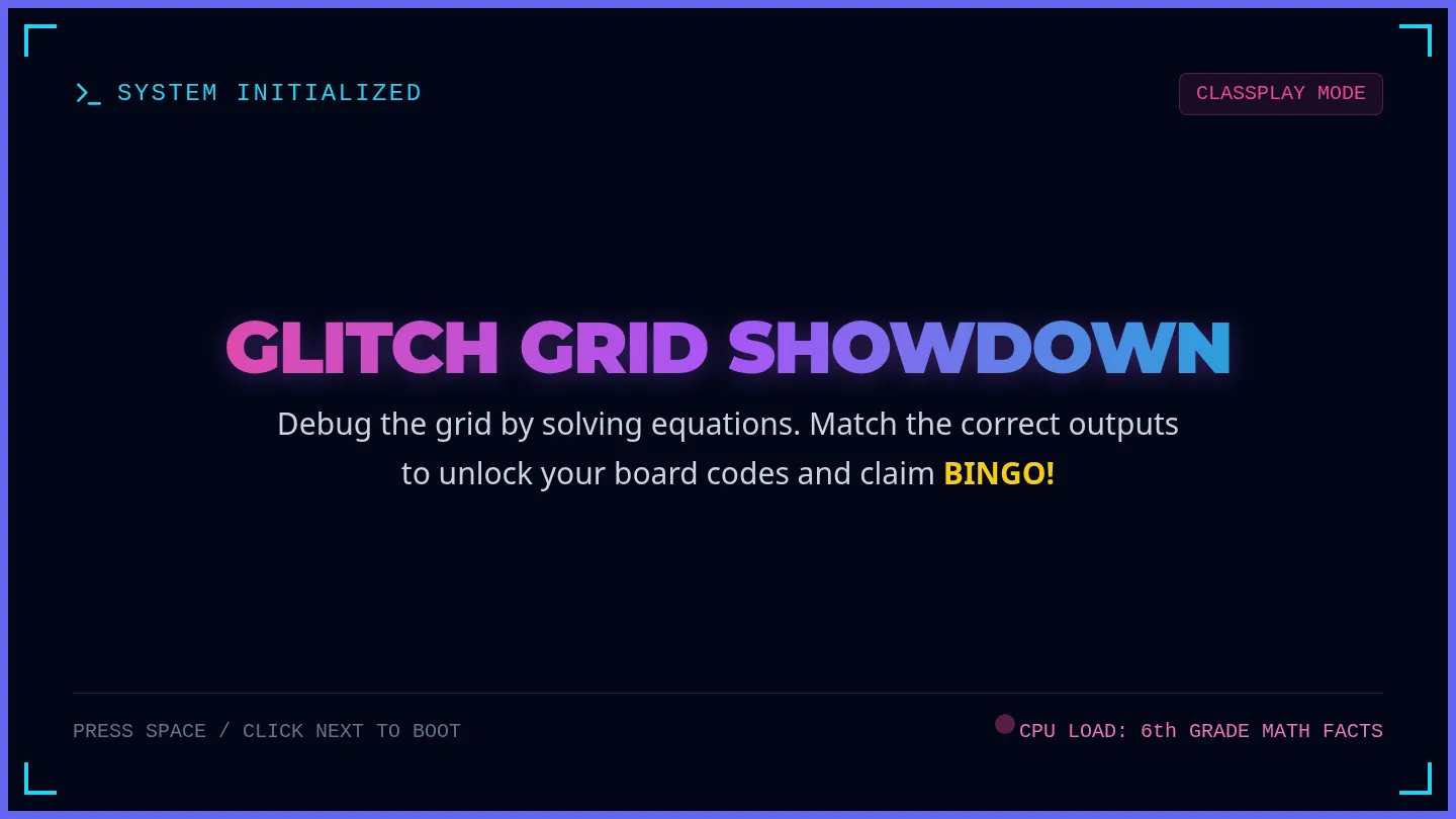 Glitch Grid Calling Slides