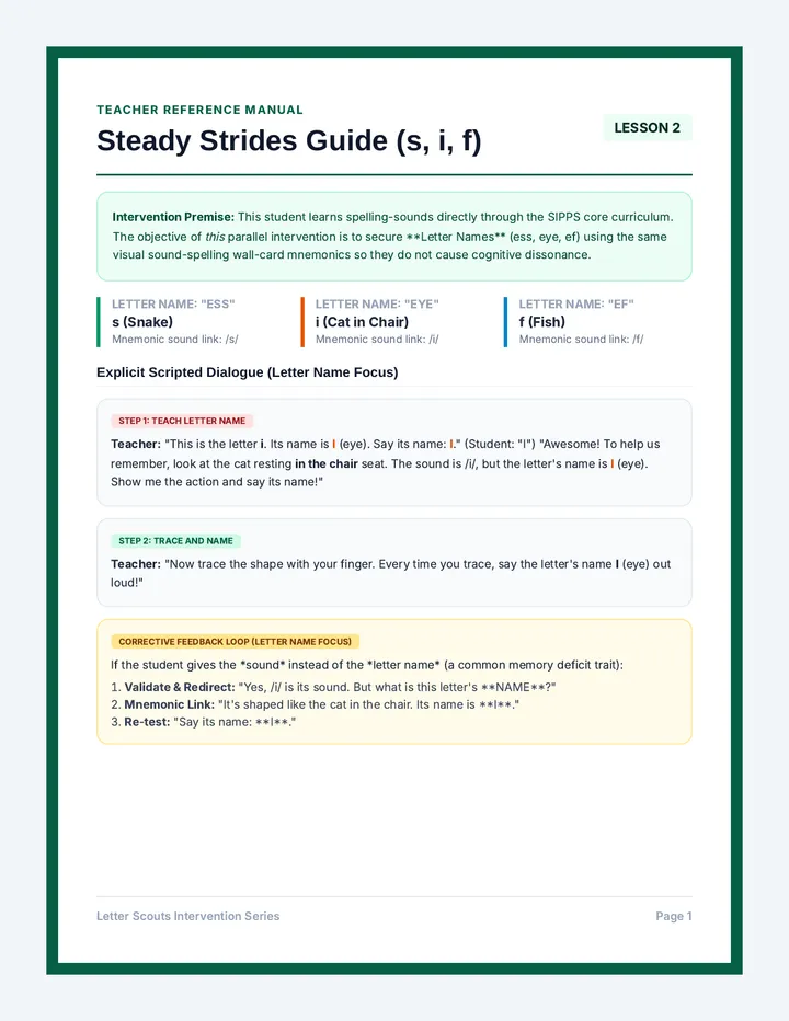 Steady Strides Teacher Guide