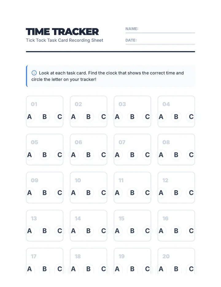 Time Tracker Sheet