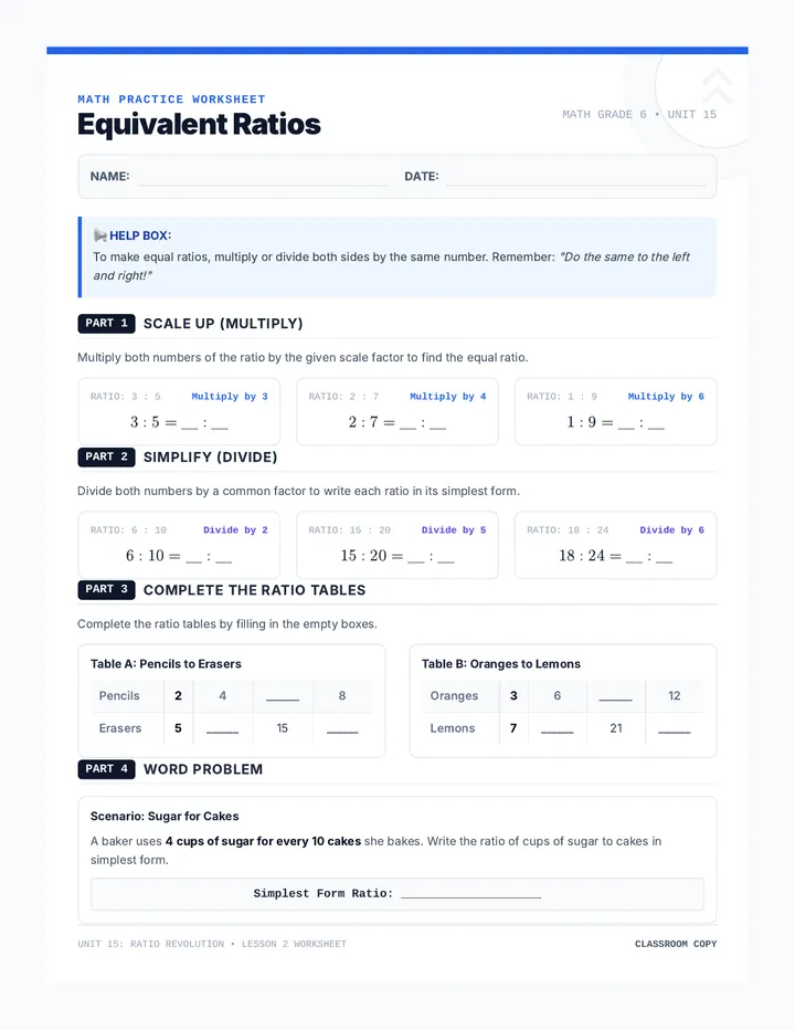 Scale Masters Worksheet