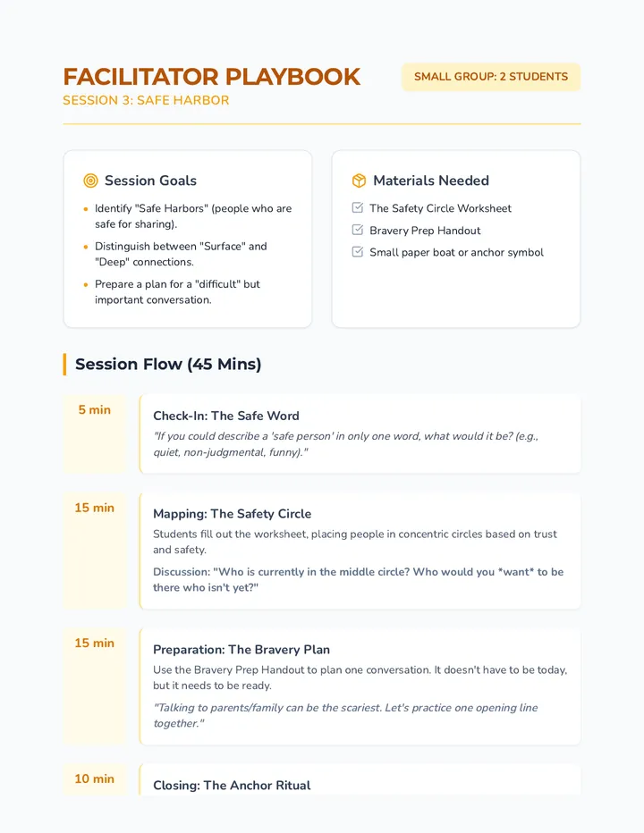 Safe Harbor Facilitator Guide
