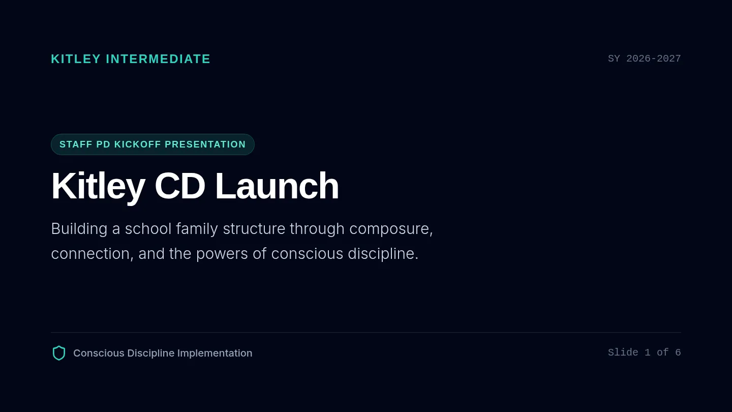 Kitley CD Launch Slides