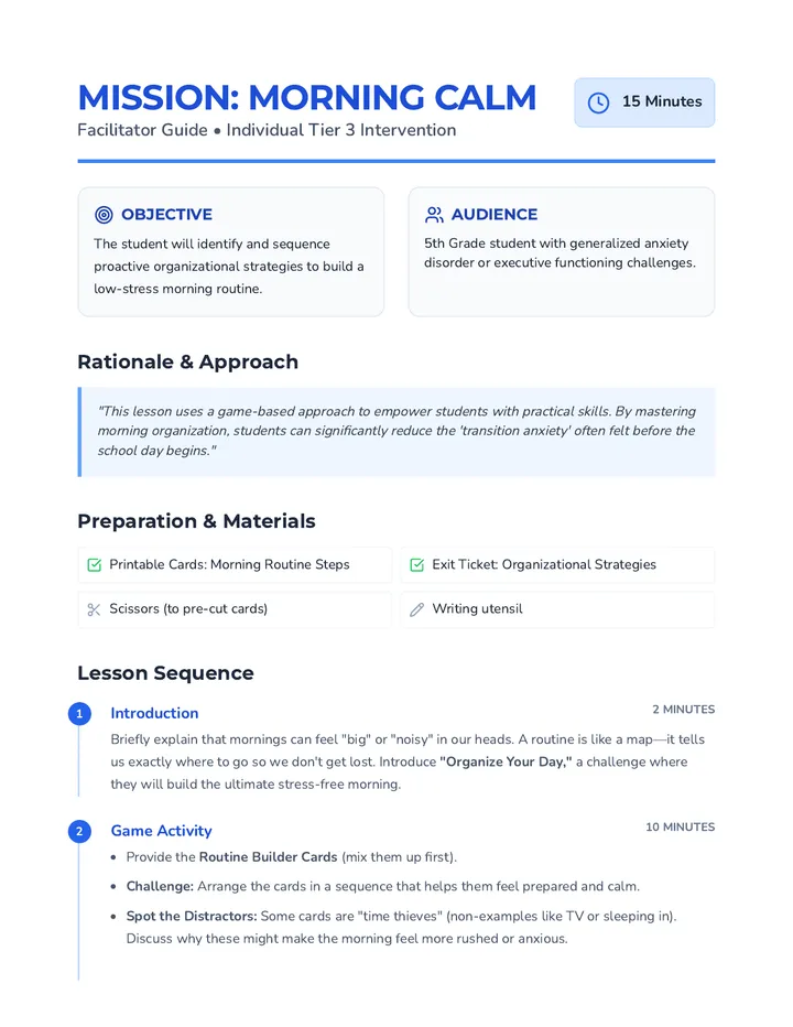 Morning Mission Facilitator Guide