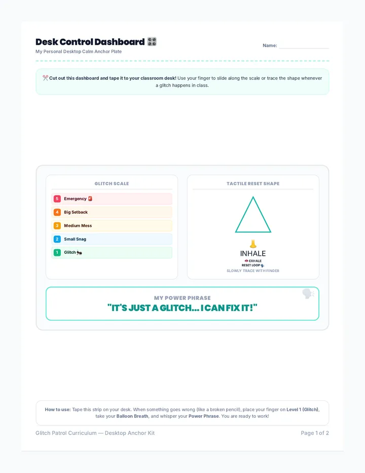 Calm Champion Kit Handout