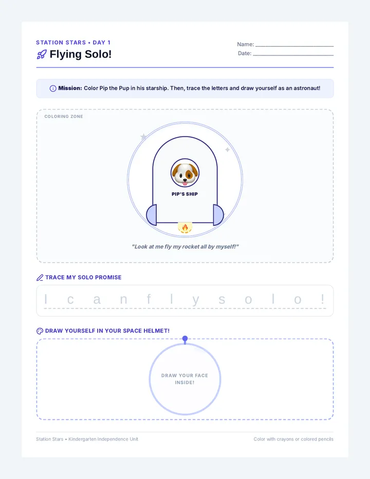Flying Solo Worksheet