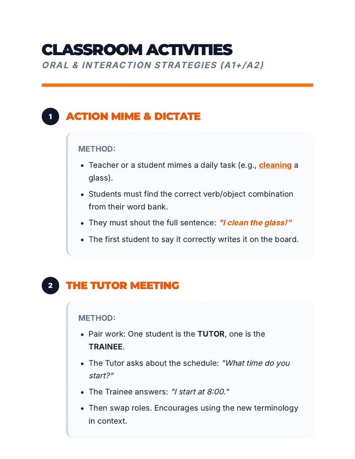 Vocational Activities Guide