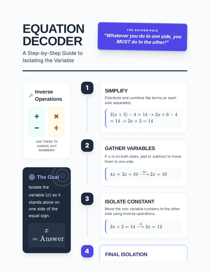 Equation Decoder Infographic page 1