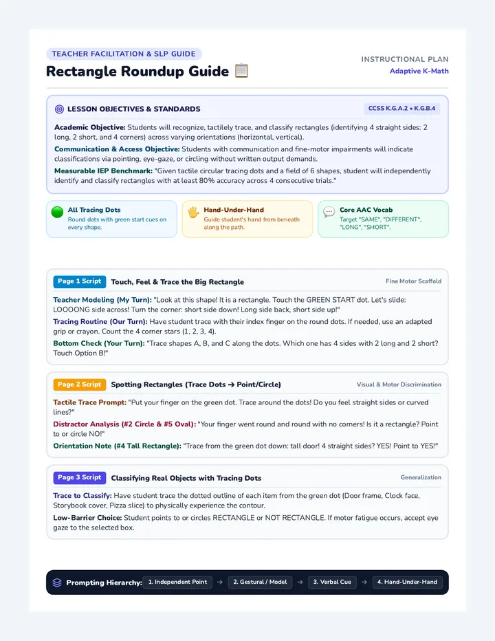 Rectangle Roundup Teacher Guide