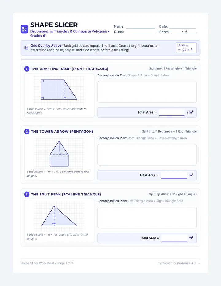 Shape Slicer Worksheet