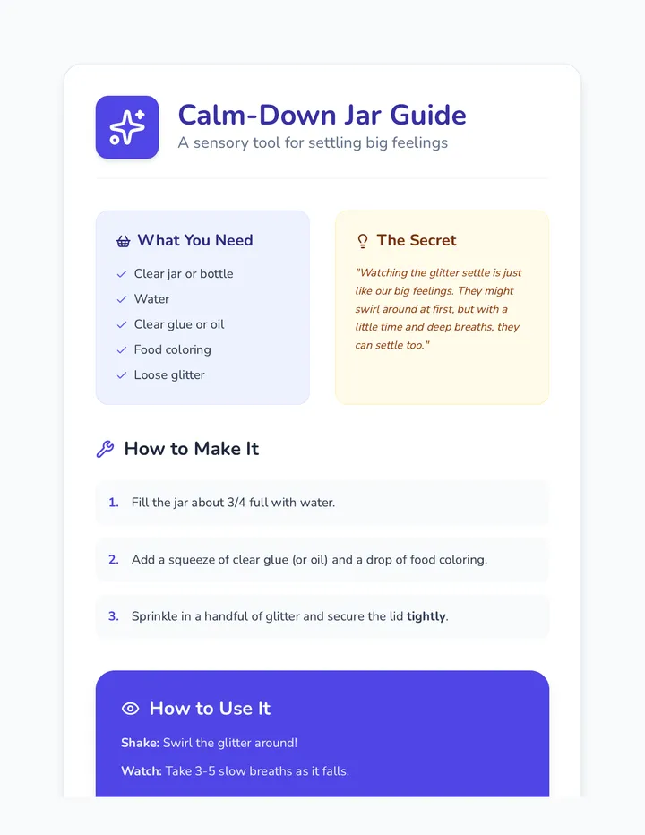Calm-Down Jar Guide Discussion