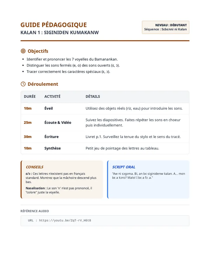 Voyelles Guide Enseignant