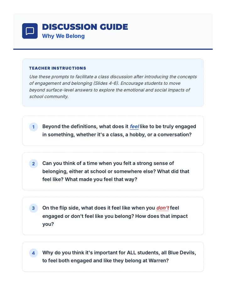 Why We Belong Discussion Guide