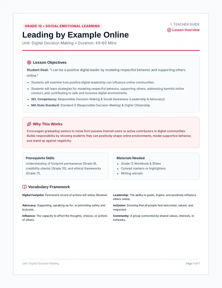 Leadership Teacher Guide
