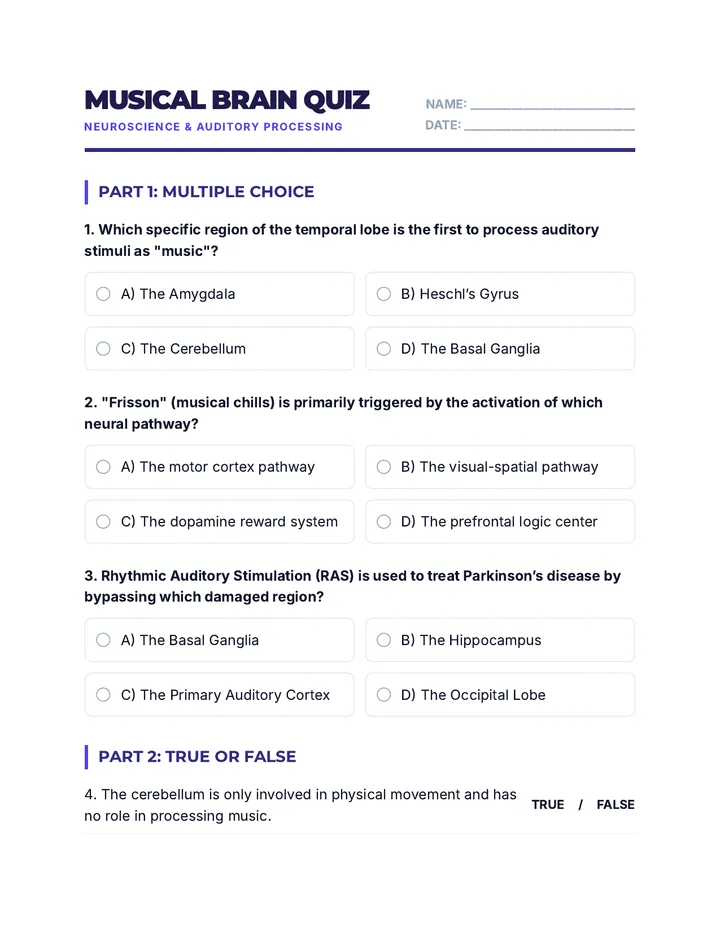 Musical Brain Quiz