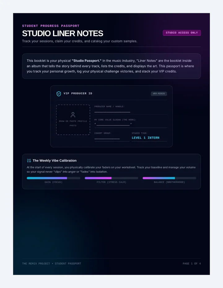 Remix Studio Liner Notes Tracker
