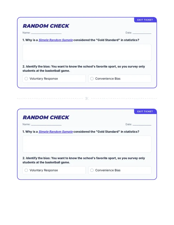 Random Check Ticket